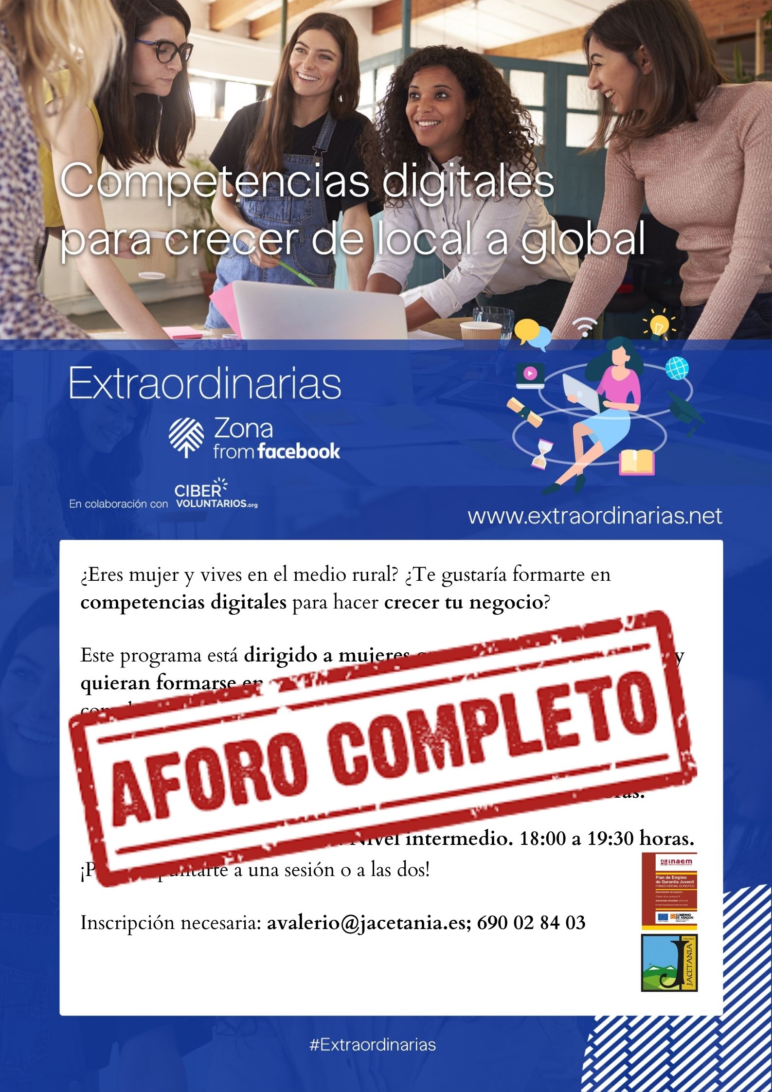 AFORO COMPLETO. Competencias Digitales para crecer de local a global