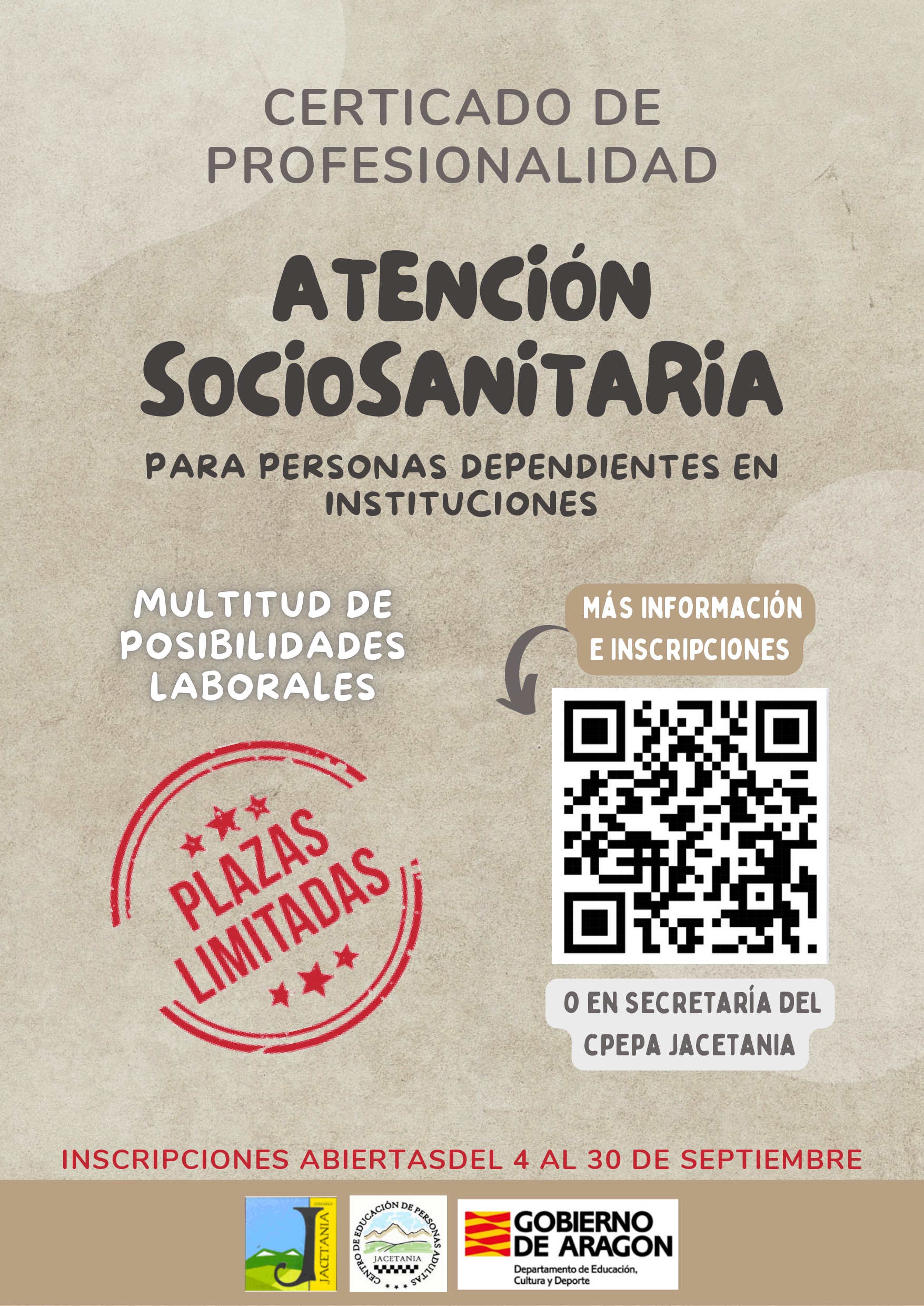 Certificado de Profesionalidad de Atención Sociosanitaria para personas dependientes en instituciones