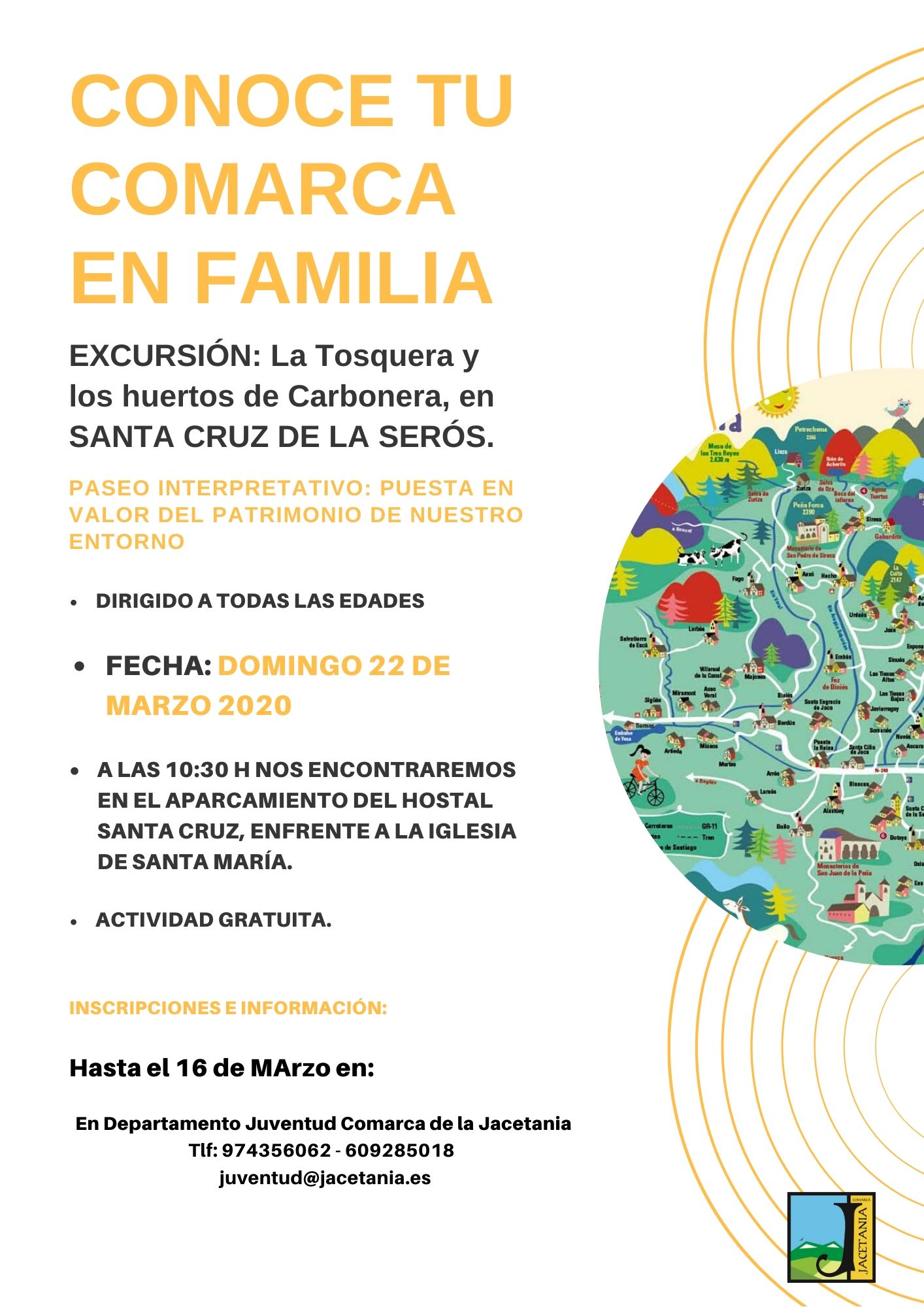 APLAZADO Conoce tu Comarca en Familia. Excursión por Santa Cruz de la Serós