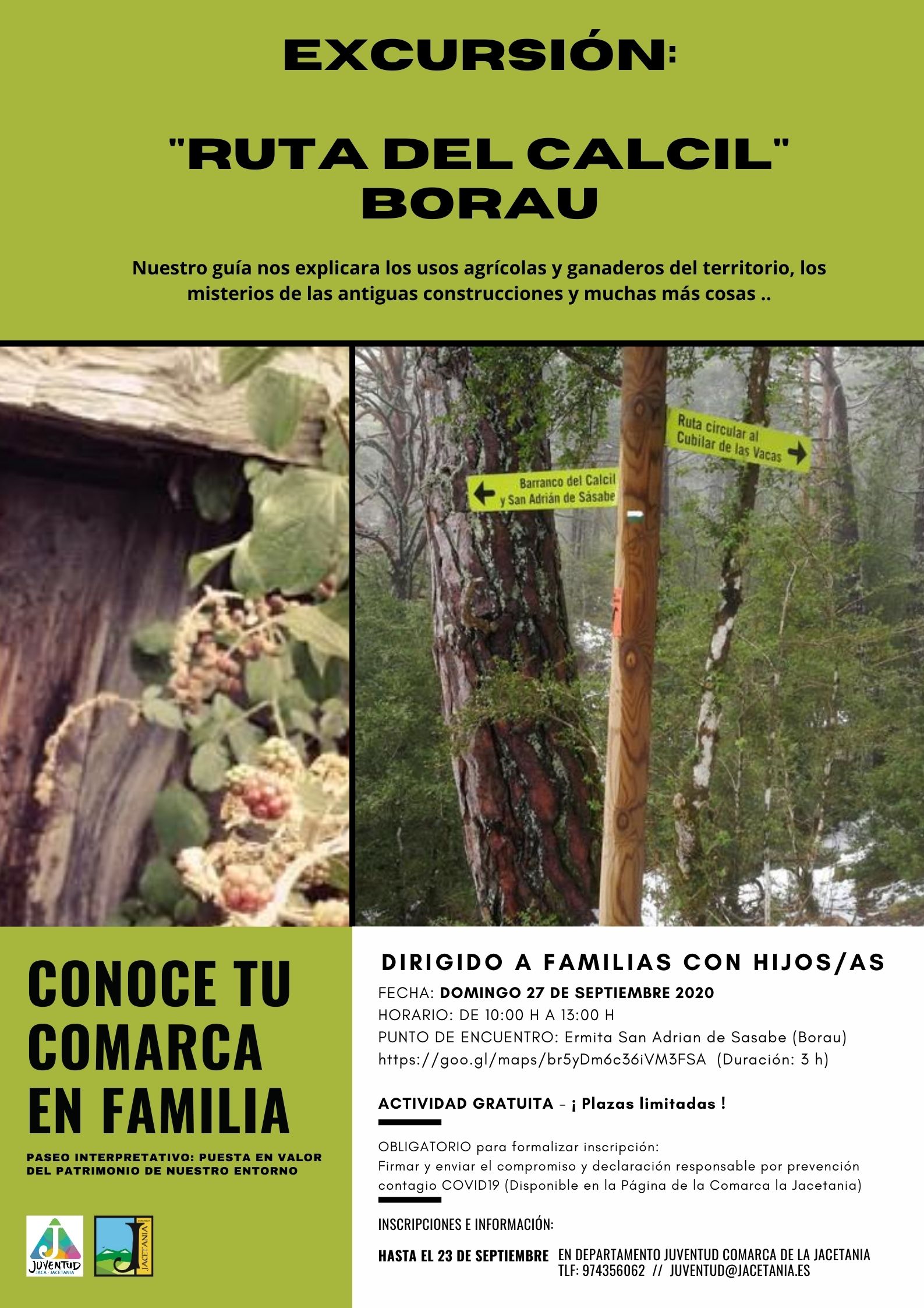 Conoce tu Comarca en Familia. Ruta del Calcil en Borau.