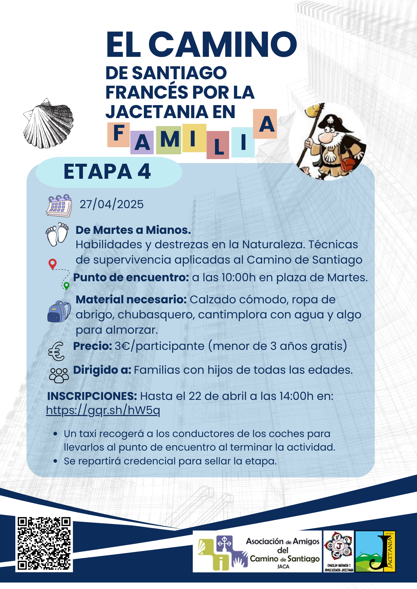 EL CAMINO DE SANTIAGO FRANCÉS POR LA JACETANIA EN FAMILIA. Etapa 4: De Martes a Mianos