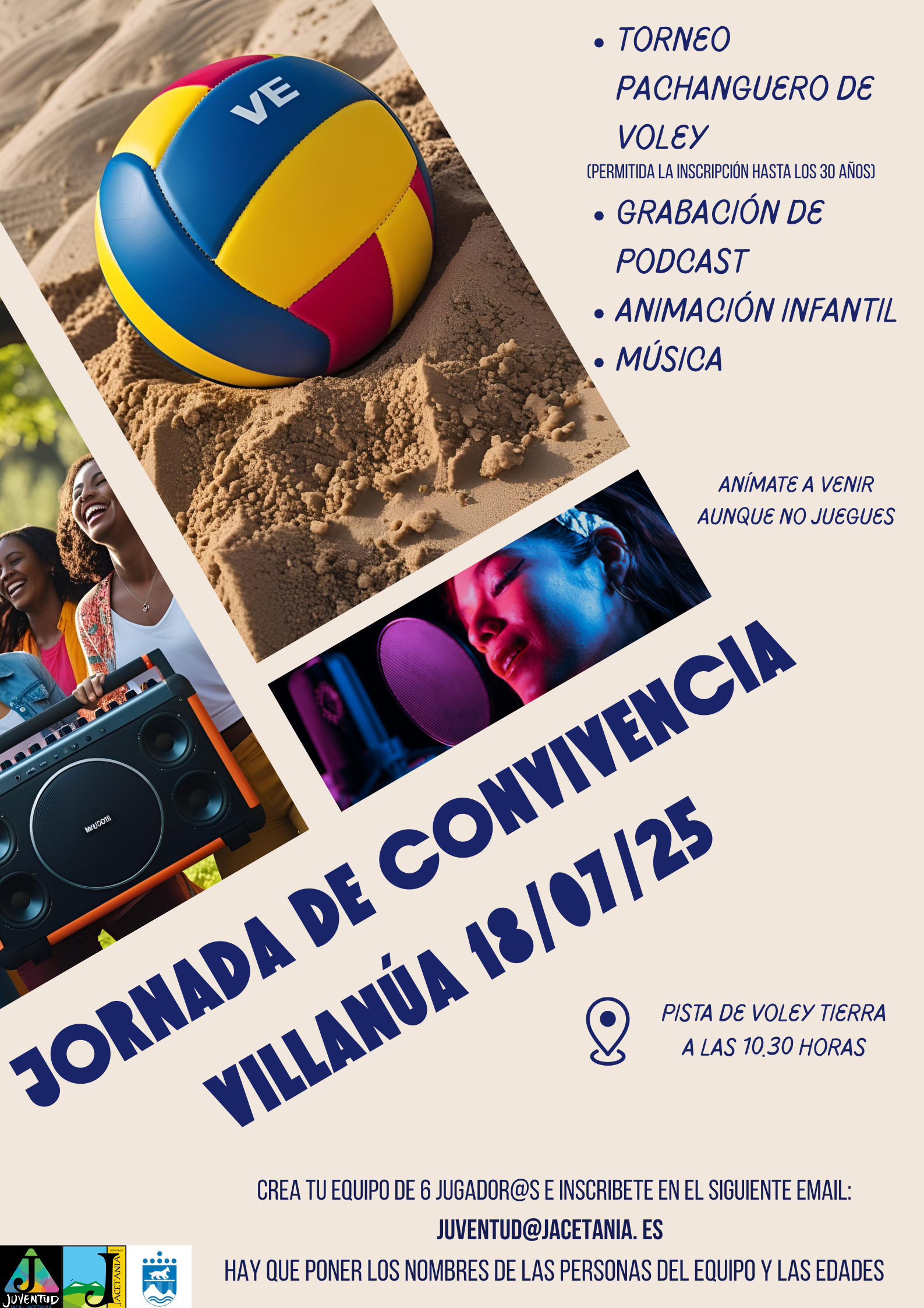 JORNADA DE CONVIVENCIA CON VOLEY EN VILLANÚA. 18 de julio. 