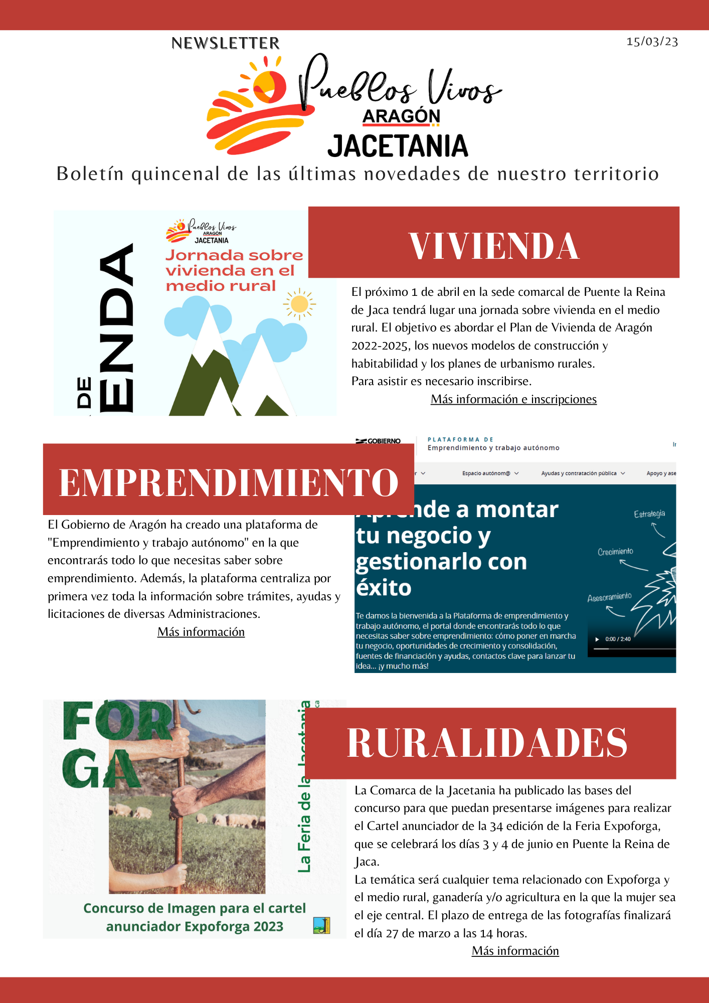 Newsletter PUEBLOS VIVOS JACETANIA