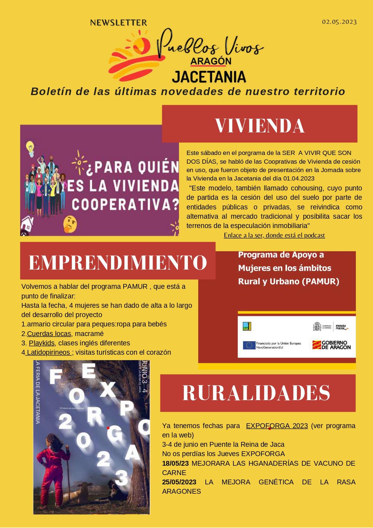 Newsletter PUEBLOS VIVOS JACETANIA