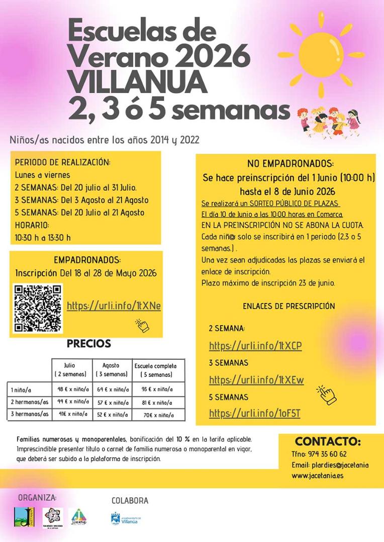 Escuelas de Verano en la Jacetania