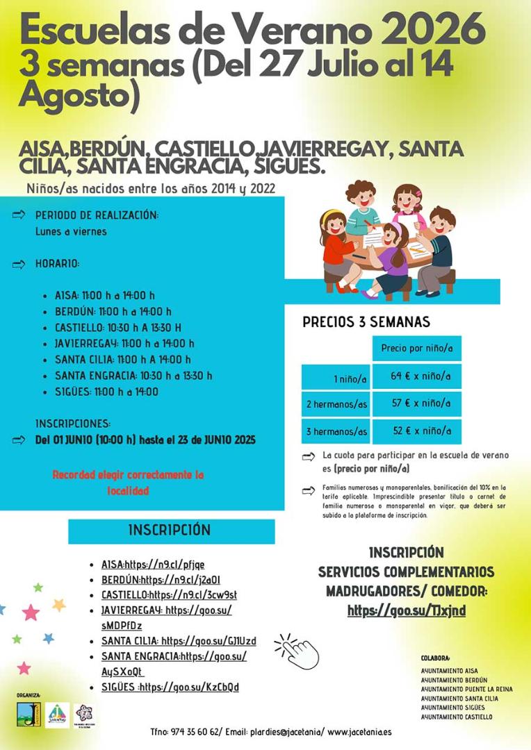 Escuelas de Verano en la Jacetania