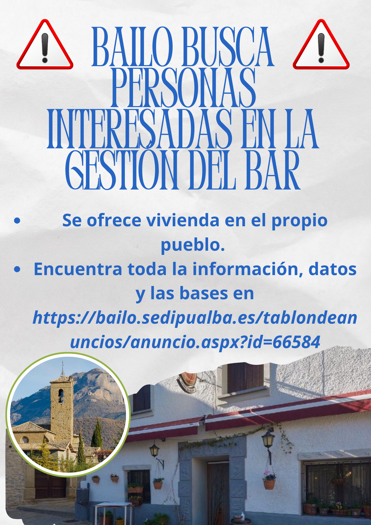 BAILO BUSCA PERSONAS INTERESADAS EN LA GESTIÓN DEL BAR 