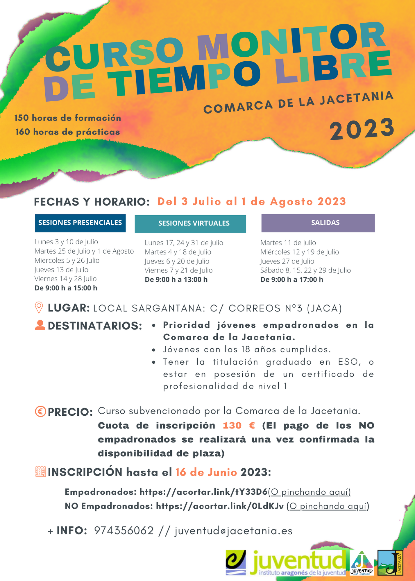 La Comarca de La Jacetania organiza los Cursos de Monitor y Premonitor de tiempo libre para este verano